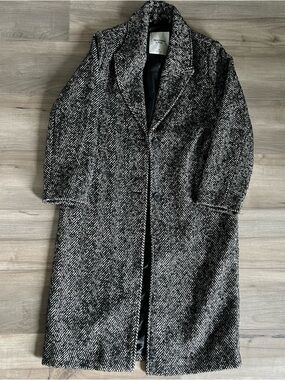 Abercrombie & Fitch Textured Tailored Herringbone Topcoat